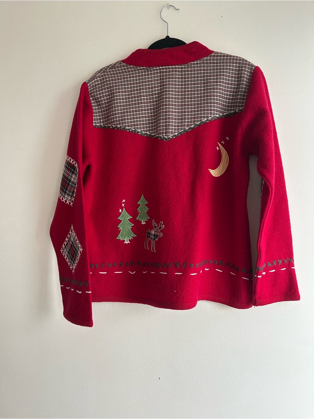 Vintage women’s wool camp theme zip up - Picture 9 of 12